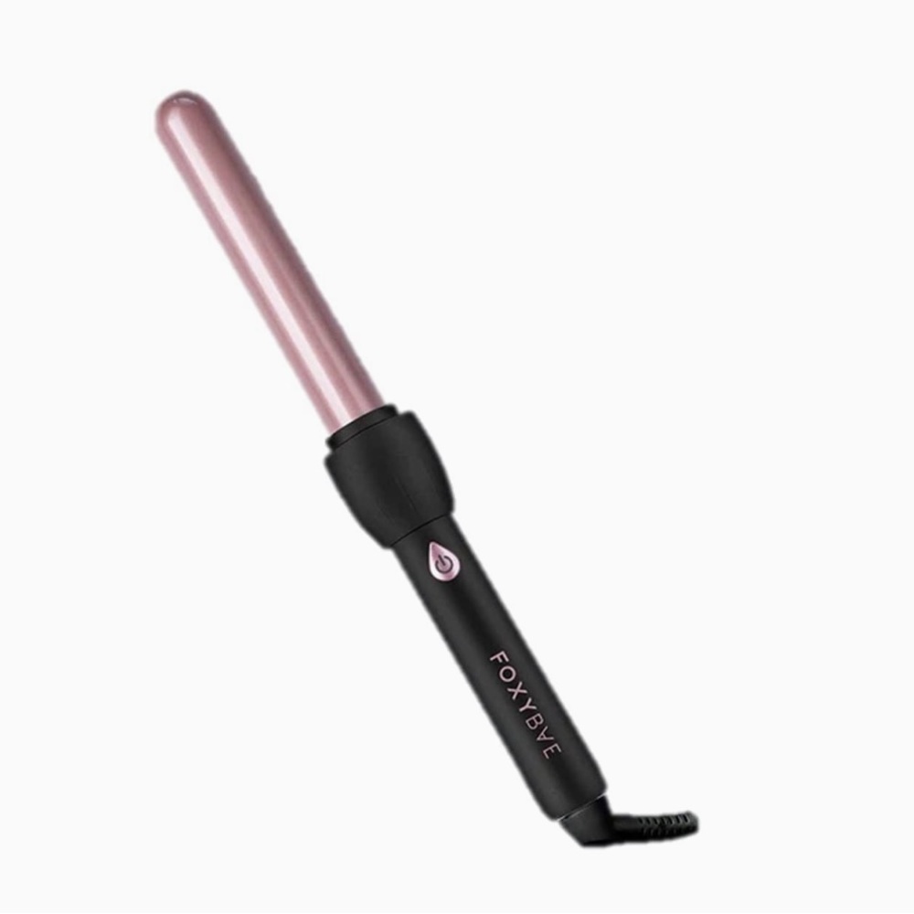 FOXYBAE 25mm Black Curling Wand with Rose Gold Colored Barrel